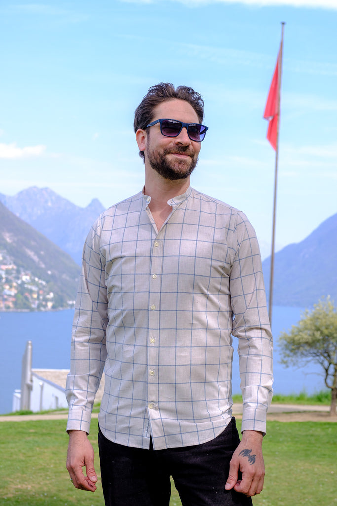 100% linen shirt made in switzerland