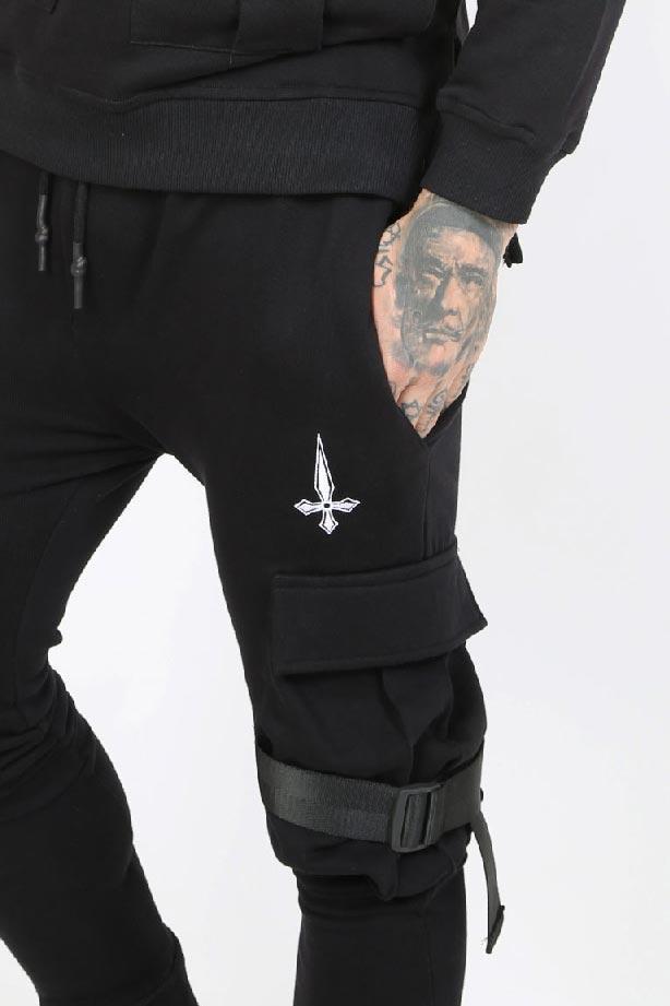 mens joggers with straps