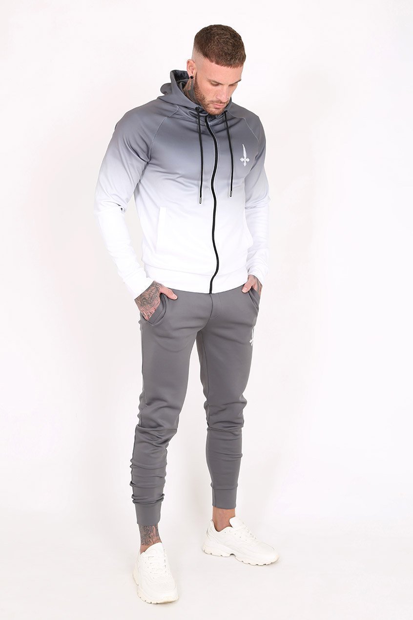 grey joggers on men