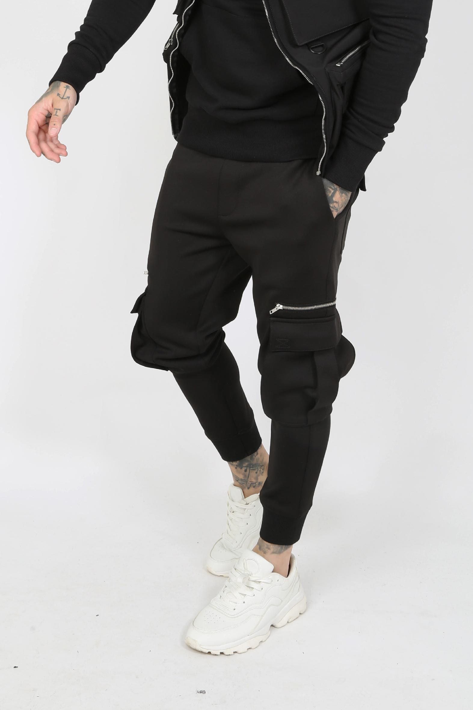 black joggers cargo