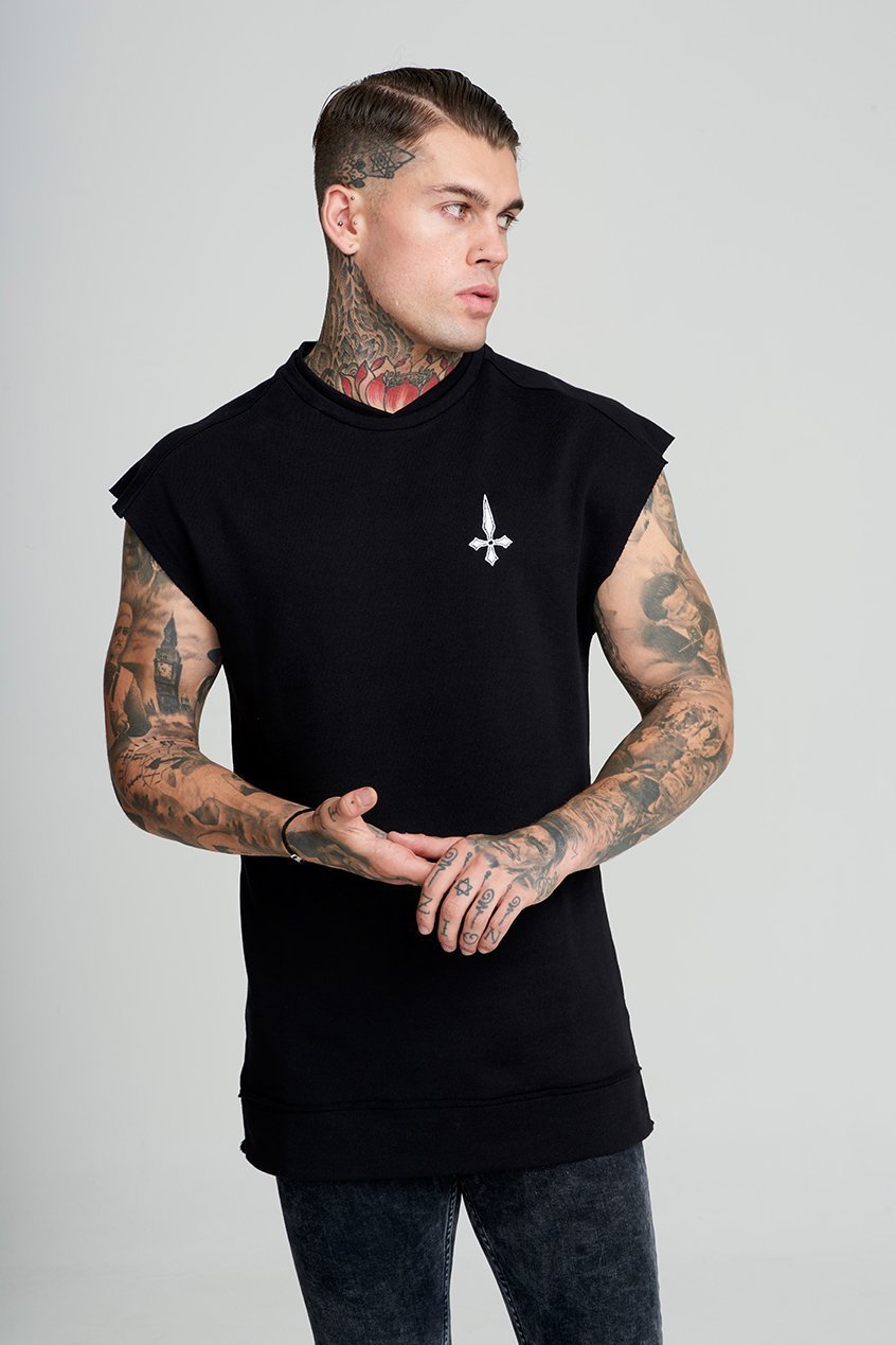 Signature Cut Off Sweat in Black | Men's Sweatshirts – Judas Sinned ...