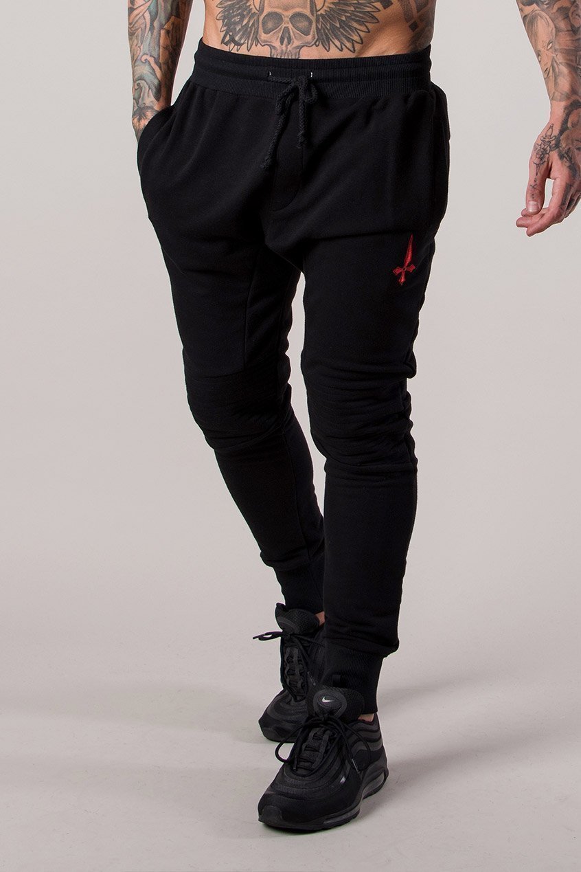 black mens jogging bottoms