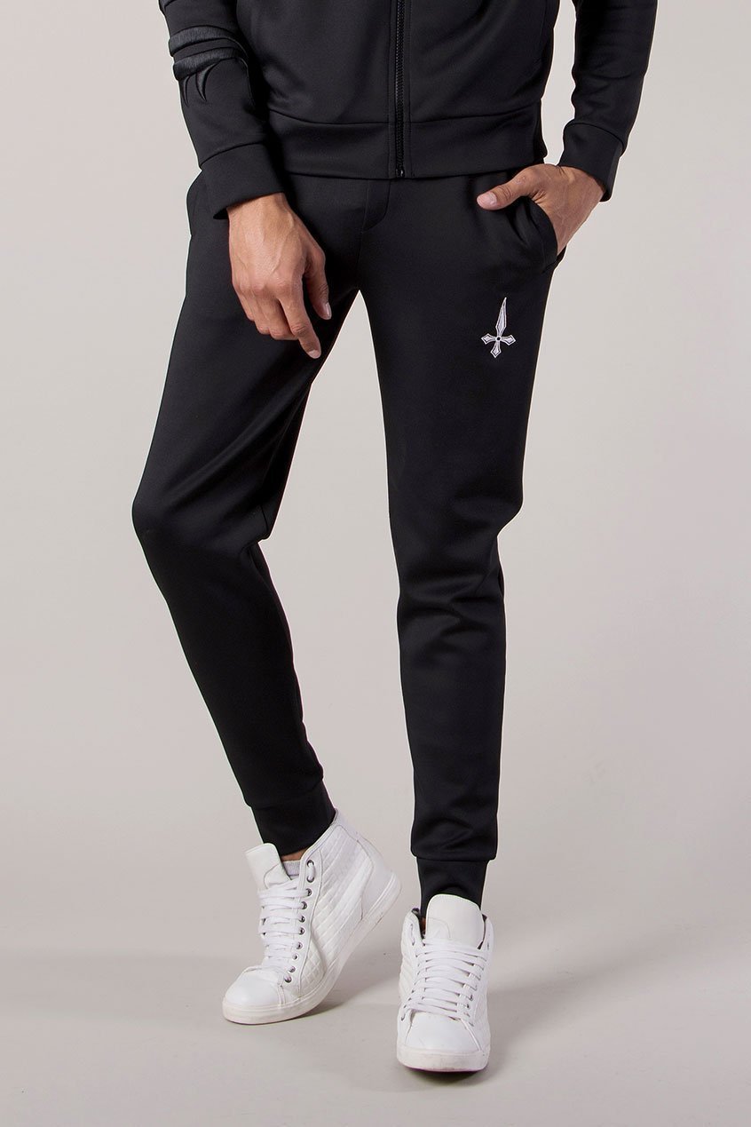 black mens jogging bottoms