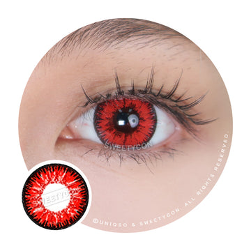 1 Pair Halloween Contacts Lenses Anime Cosplay Contacts Sharingan Red  Contacts Blackout Lenses For Eye White Blind Lens