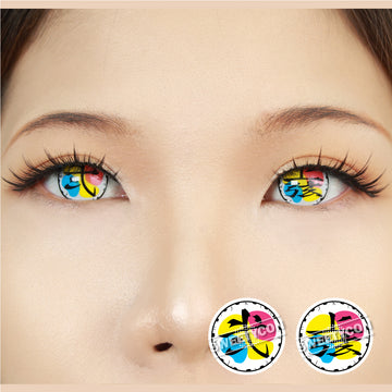 Anime cosplay Glaciar Sparkle colored halloween contacts