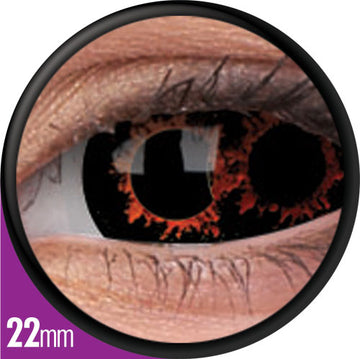 Mini Black Sclera Prescription Contact Lenses (1 pair) - Lucifer - Colored  & Halloween Prescription Contacts 