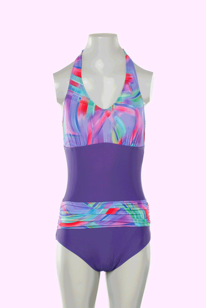 Kes-Vir™ Ladies Sash Swimsuit - Indigo Wave | Incy Wincy Swimstore