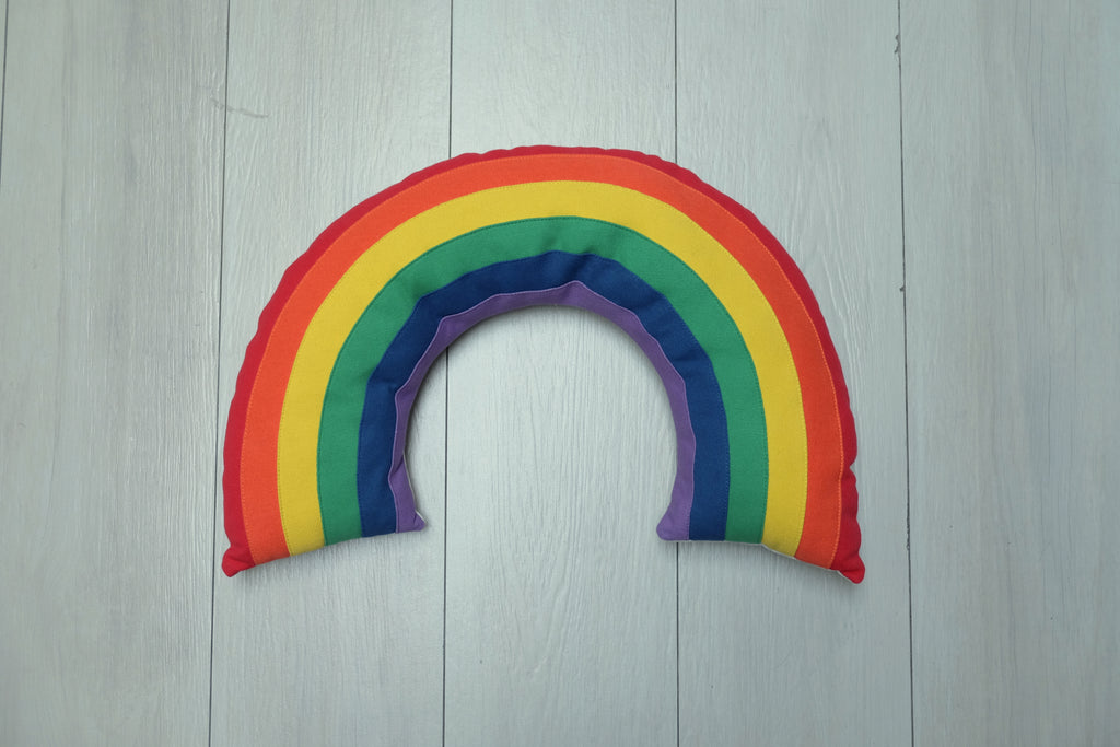 large rainbow pillow