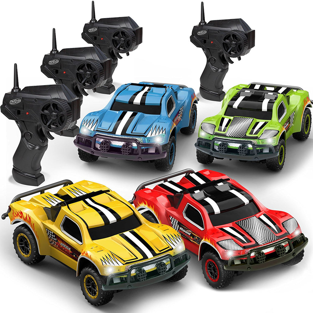 Remote Control Car - Mega Set of 4 Mini Racing Coupe Cars - With Recha ...