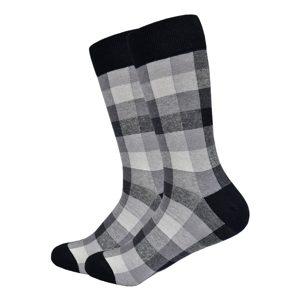 Image of Grey Plaid Socks