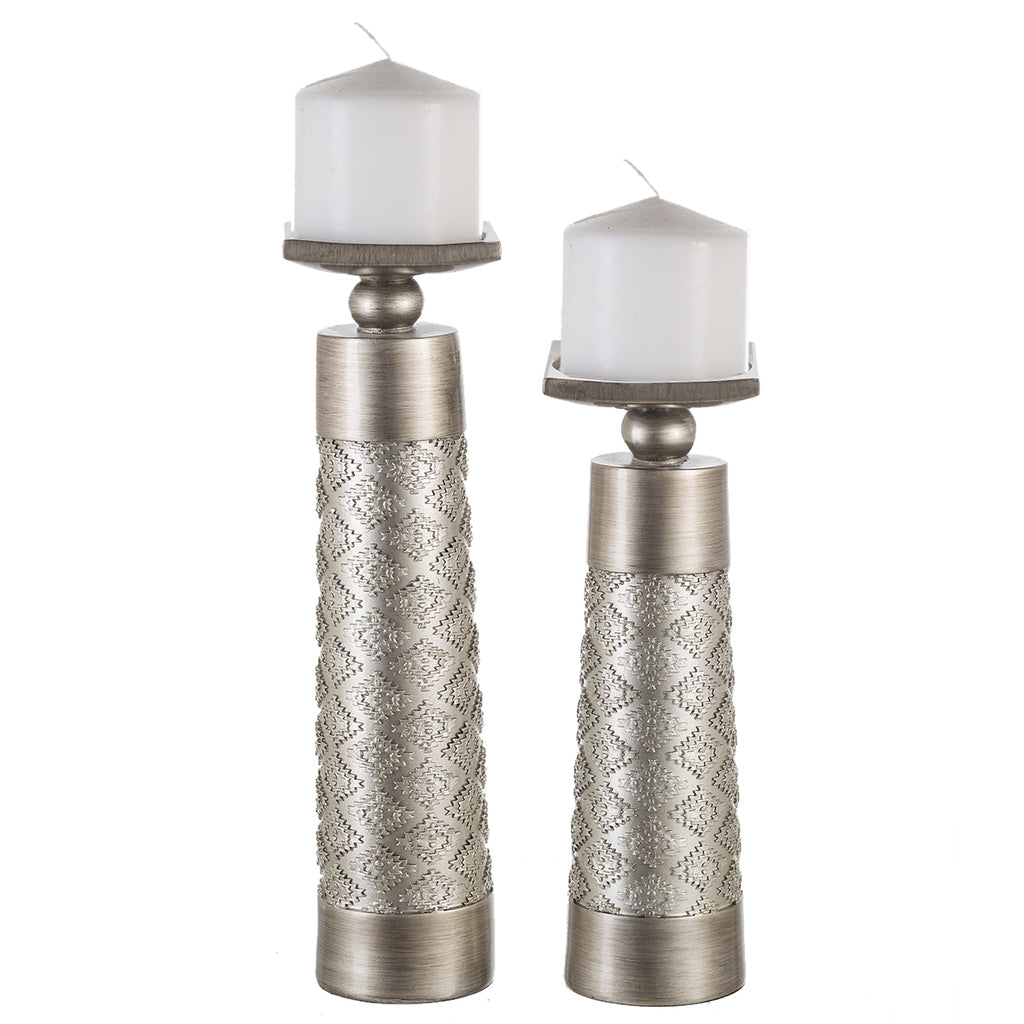Decorative Silver Dublin Candle Sticks Set of 2 – Creative Scents