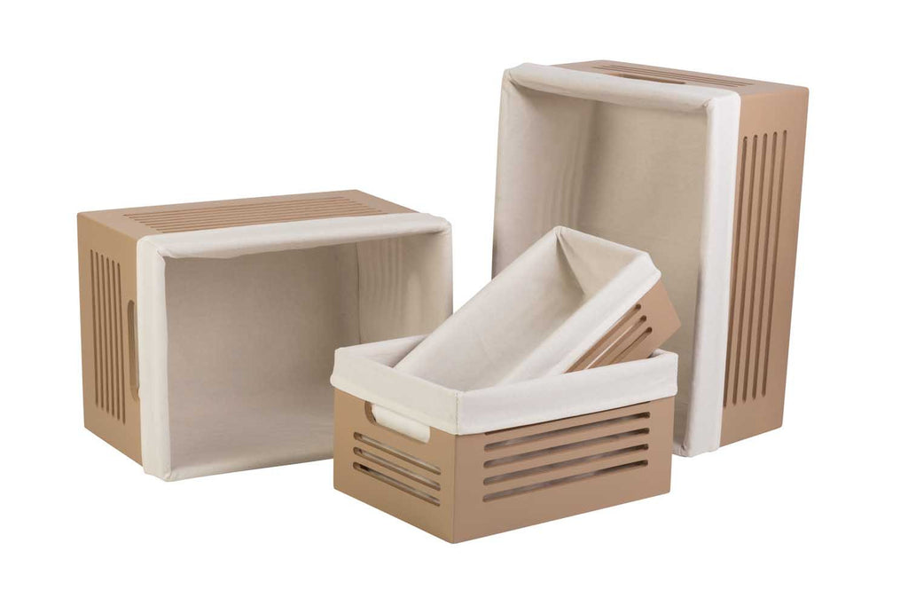 Wooden Tan Storage Bins - Large – Creative Scents