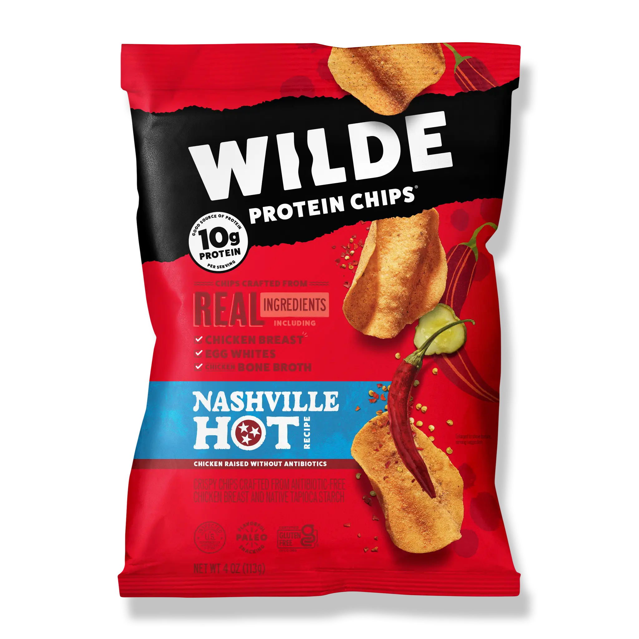 Buffalo Style WILDE Chips - Tangy & Spicy: Protein Chips Made From 