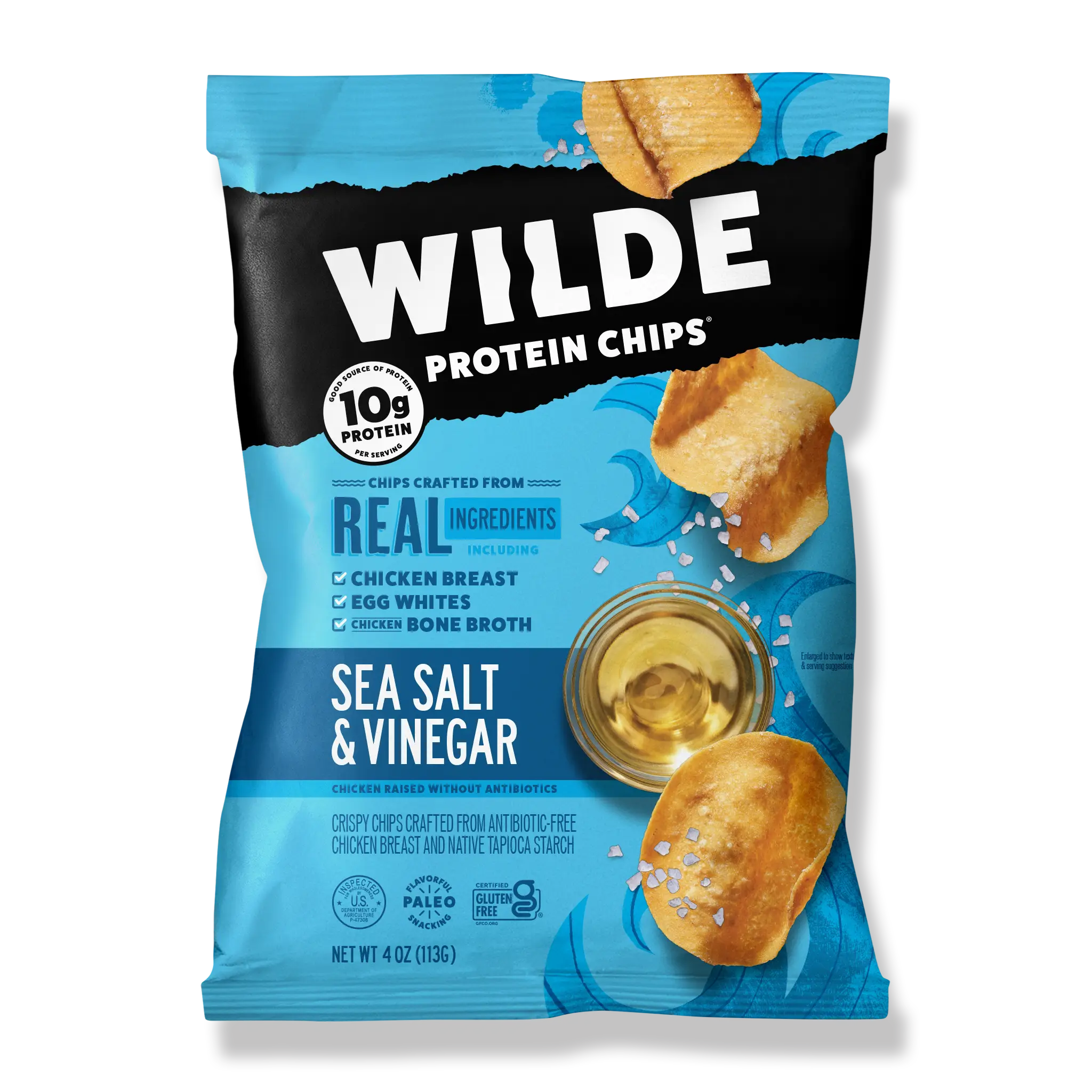Sea Salt & Vinegar: Protein Chips Made From Real Ingredients