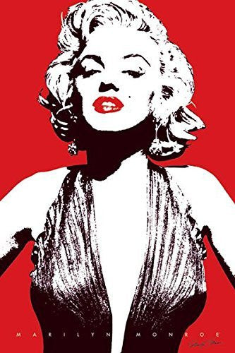 MARILYN MONROE POSTER Red Background RARE HOT NEW 24x36 – Poster Merchant