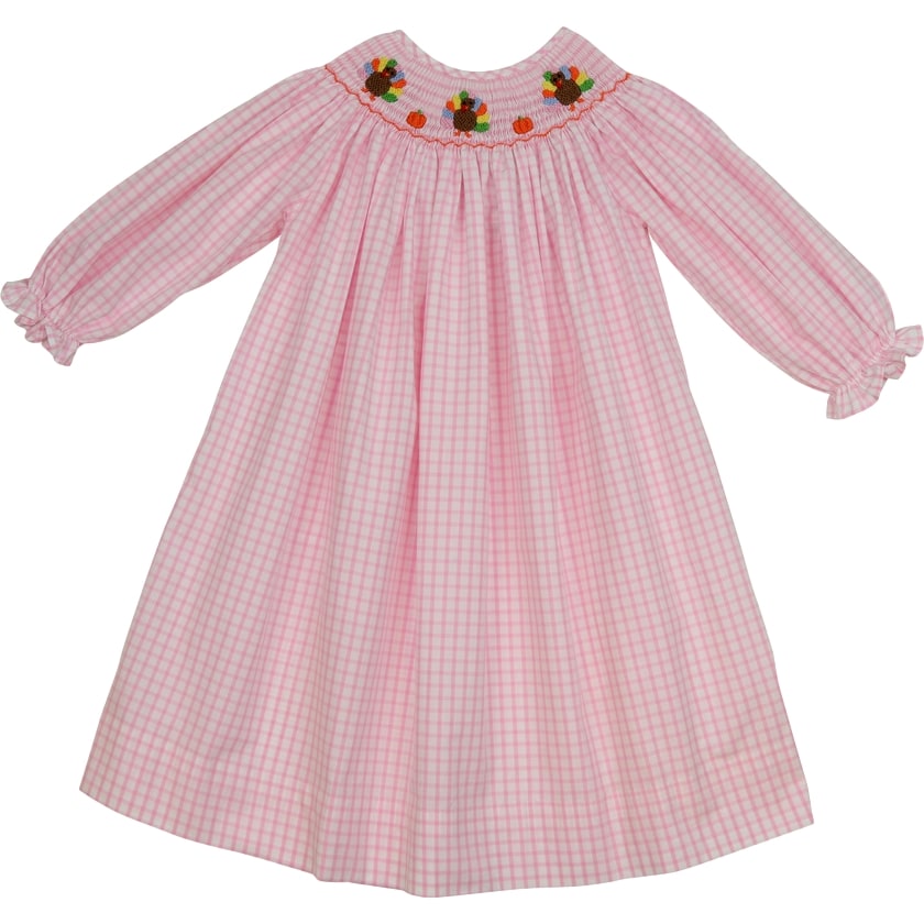 baby girl smocked thanksgiving dress