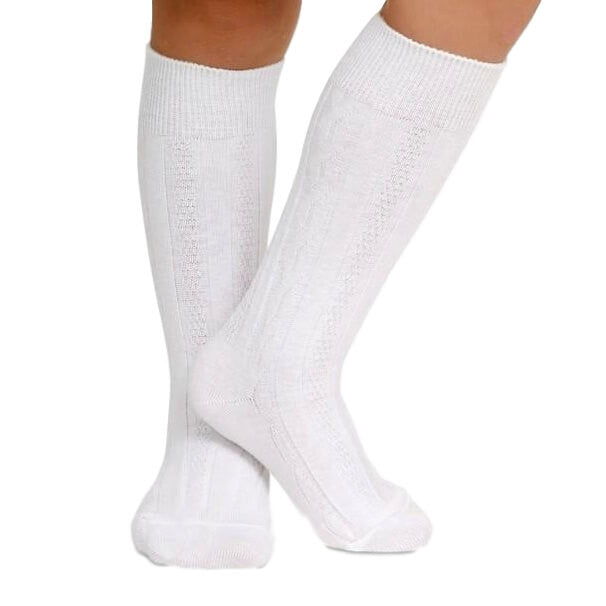 kids long white socks