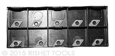 RISHET TOOLS DCMT 21.51 C5 Uncoated Carbide Inserts (10 PCS)