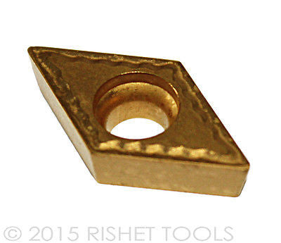 RISHET TOOLS DCMT 432 C5 Multi Layer TiN Coated Carbide Inserts (10 PCS)