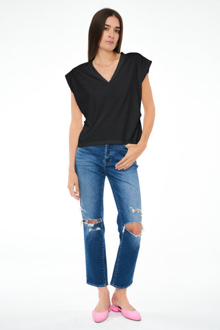 Janessa Mock Neck Bodysuit - Midnight – Pistola Denim