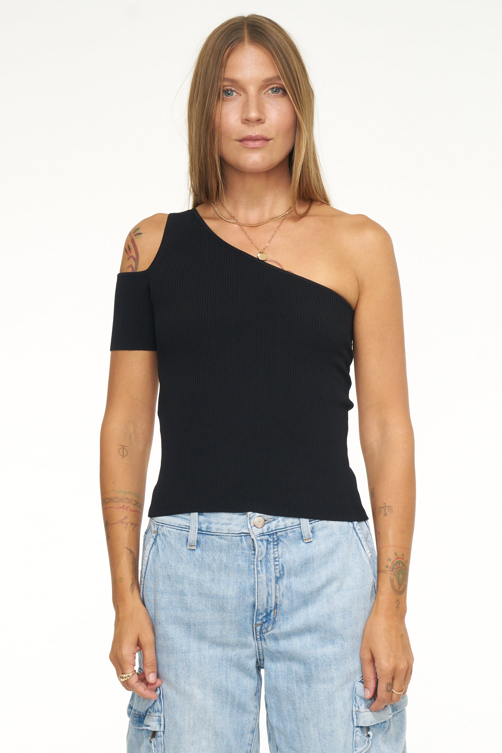 Janessa Mock Neck Bodysuit - Midnight – Pistola Denim