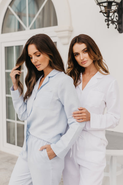 Penelope Linen Sleep Shirt, Linen Bridesmaid Pyjamas