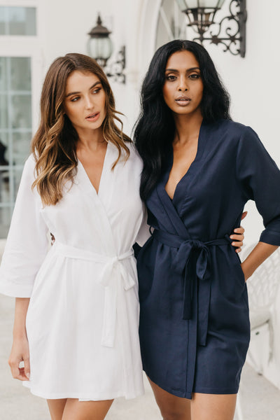 Demi Linen Robe – Lerose USA