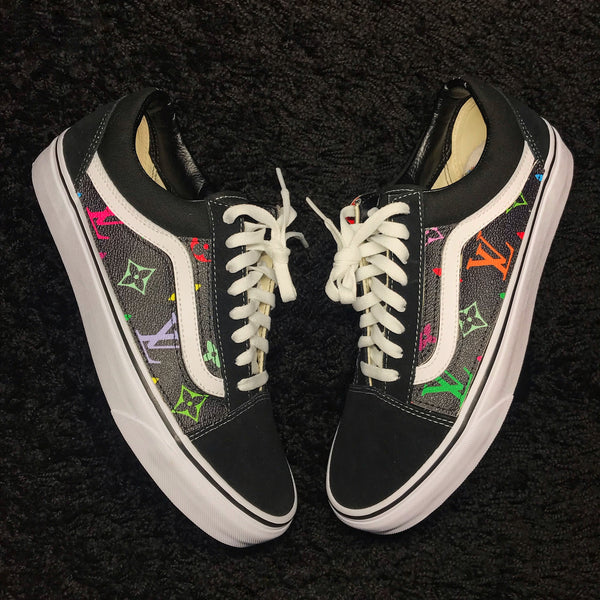 LV Rainbow Side Panel Old Skool Vans – SMcustoms