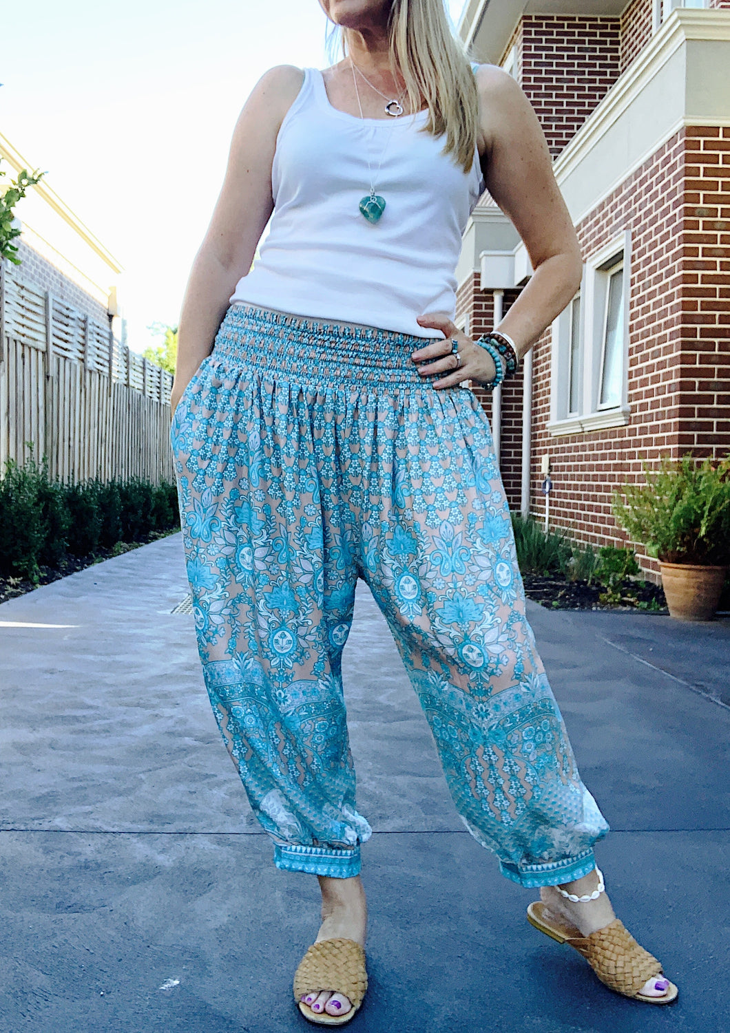 Aqua Blue Urban Harem Pant  Kranium