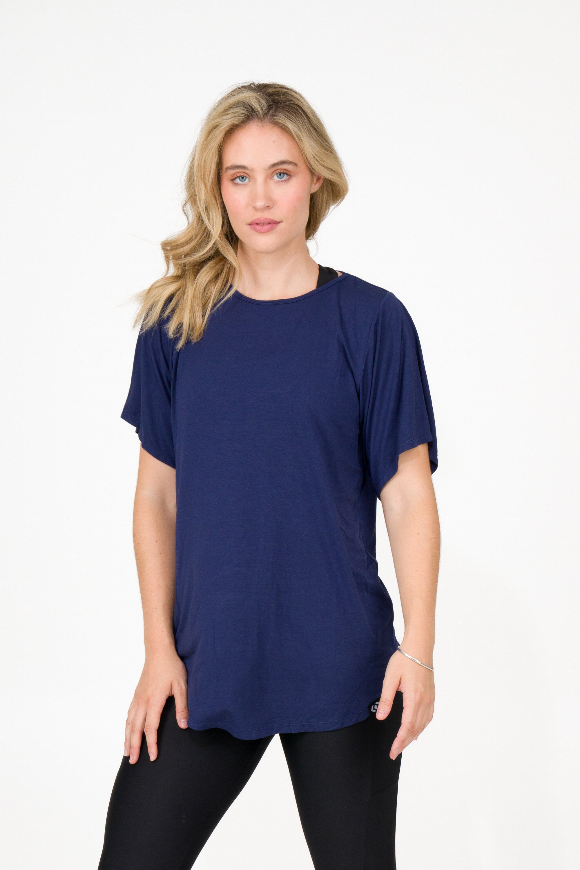 Dark Navy Slinky To Touch - Plain Boyfriend Tee