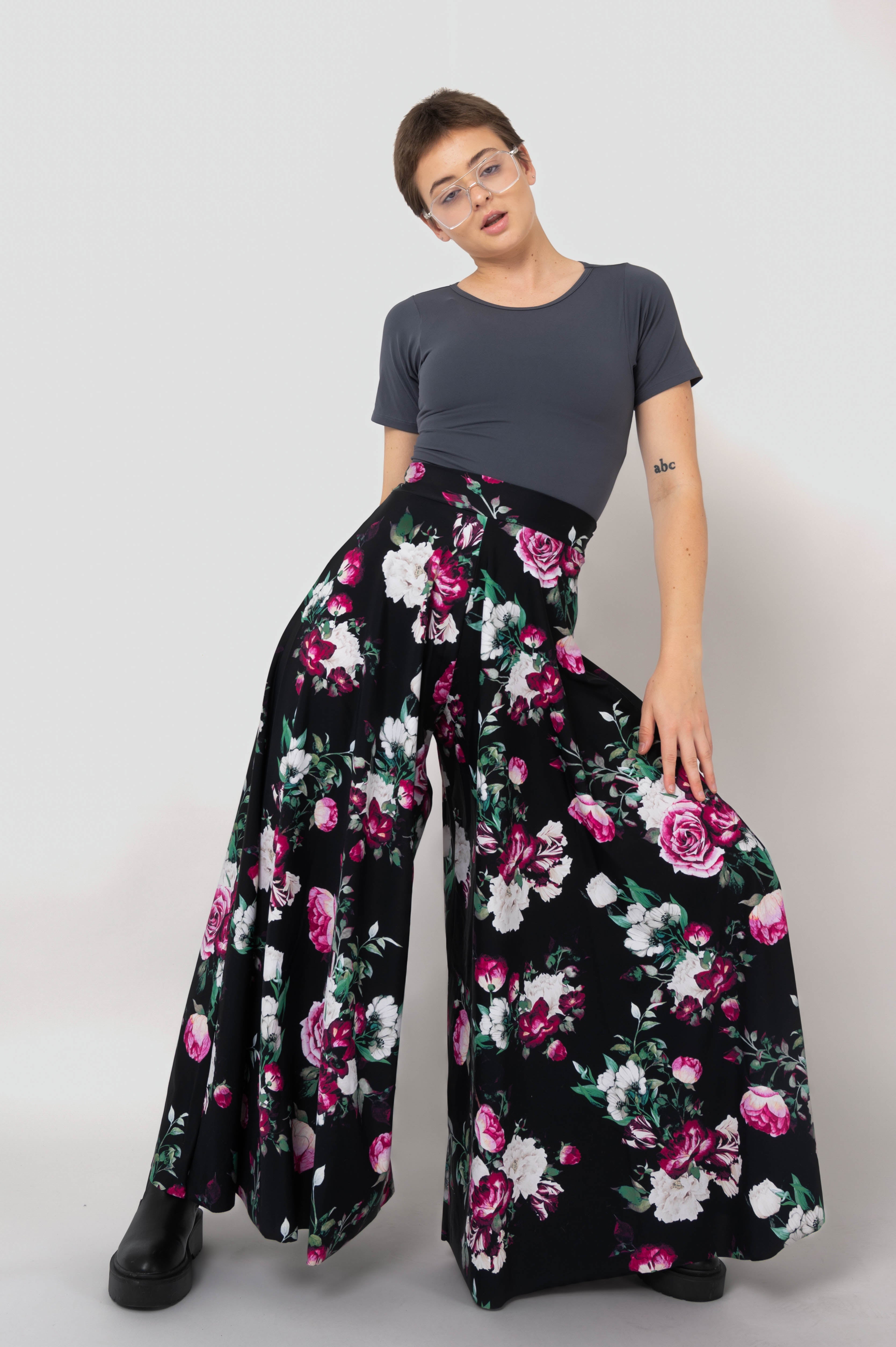 Enchanted Black Silky - Palazzo Pant