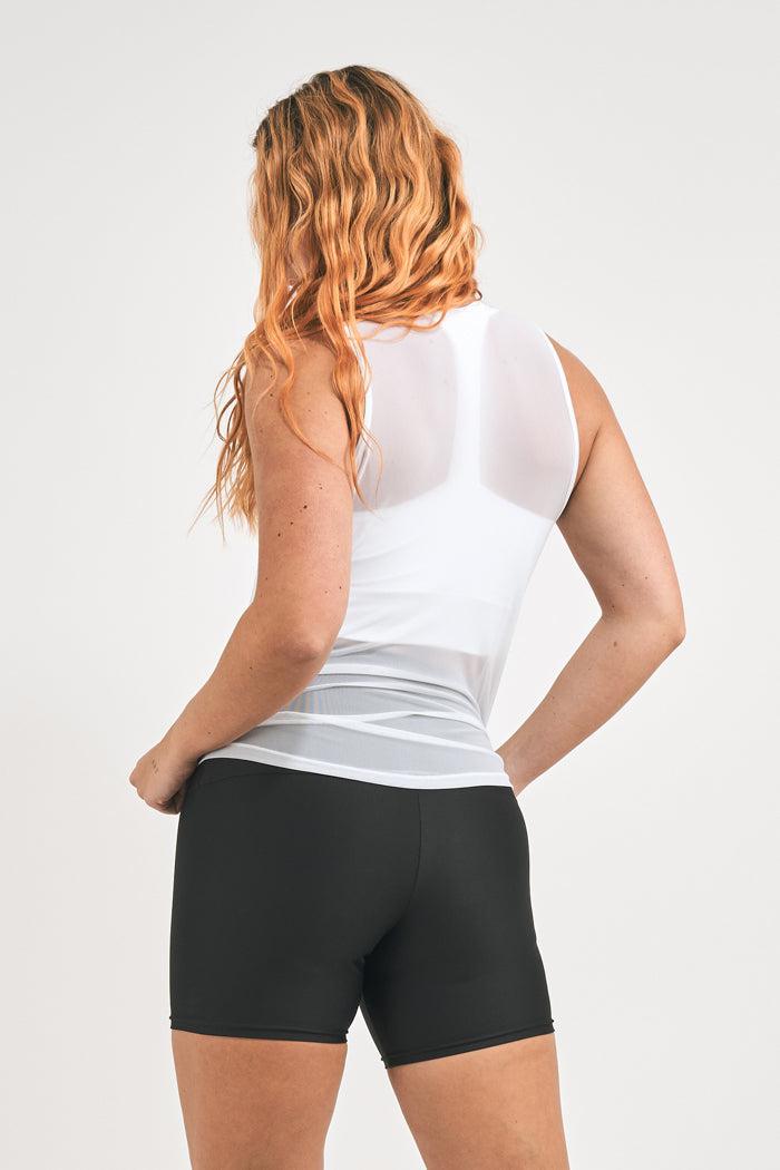 White Net - Muscle Back Tank