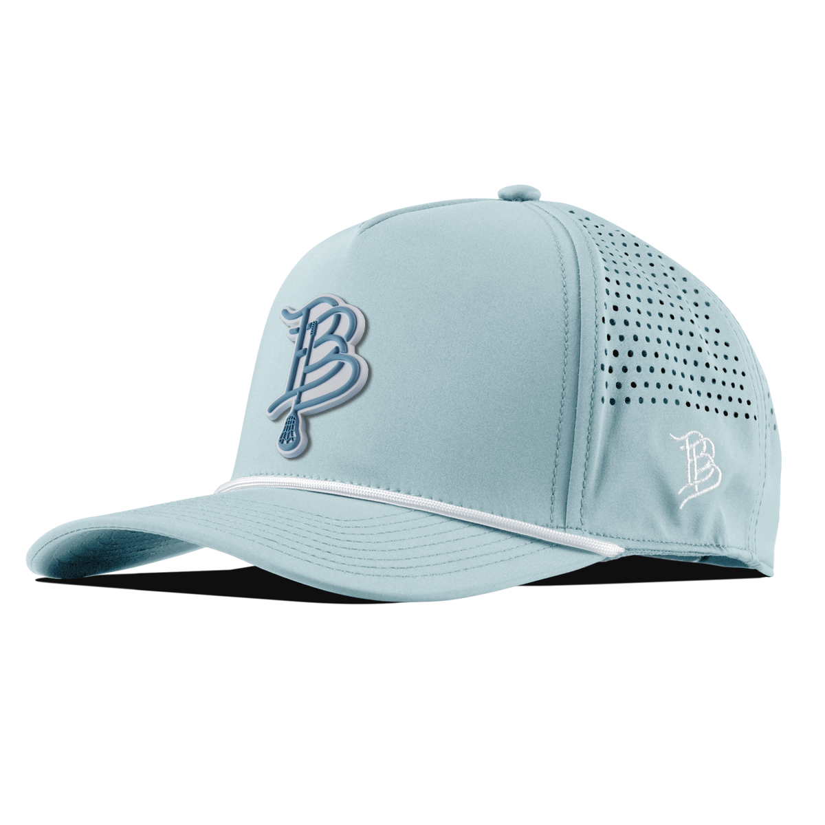 Sky Blue BB Lacrosse Curved 5 Panel Rope