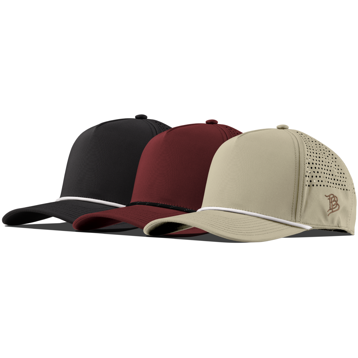 Bare Curved 5 Panel Rope 3-Pack