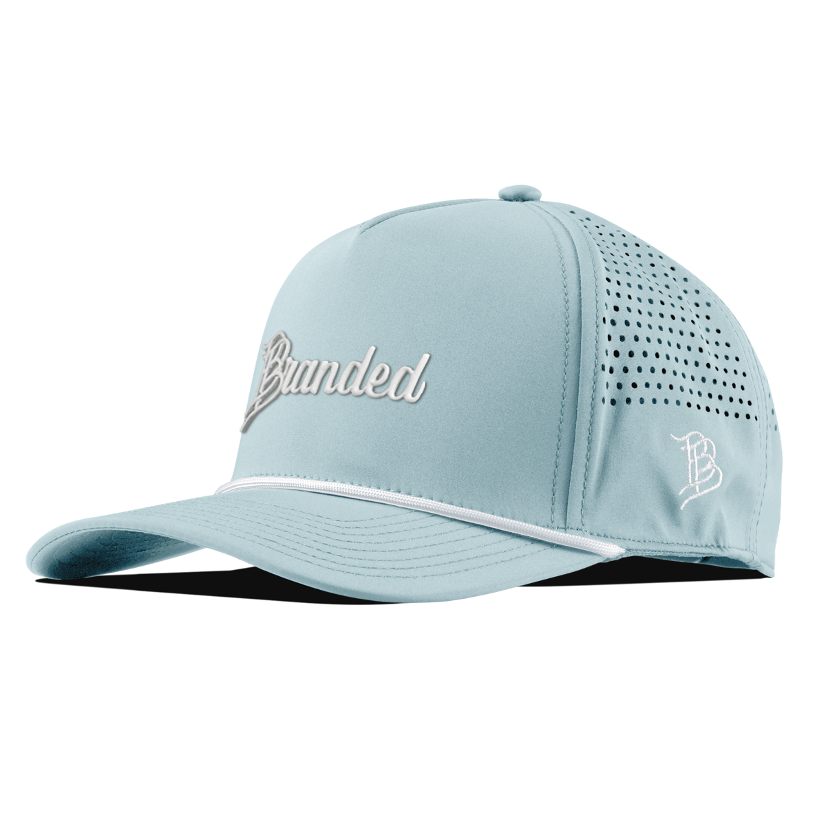Branded Curved 5 Panel Rope (White Script)