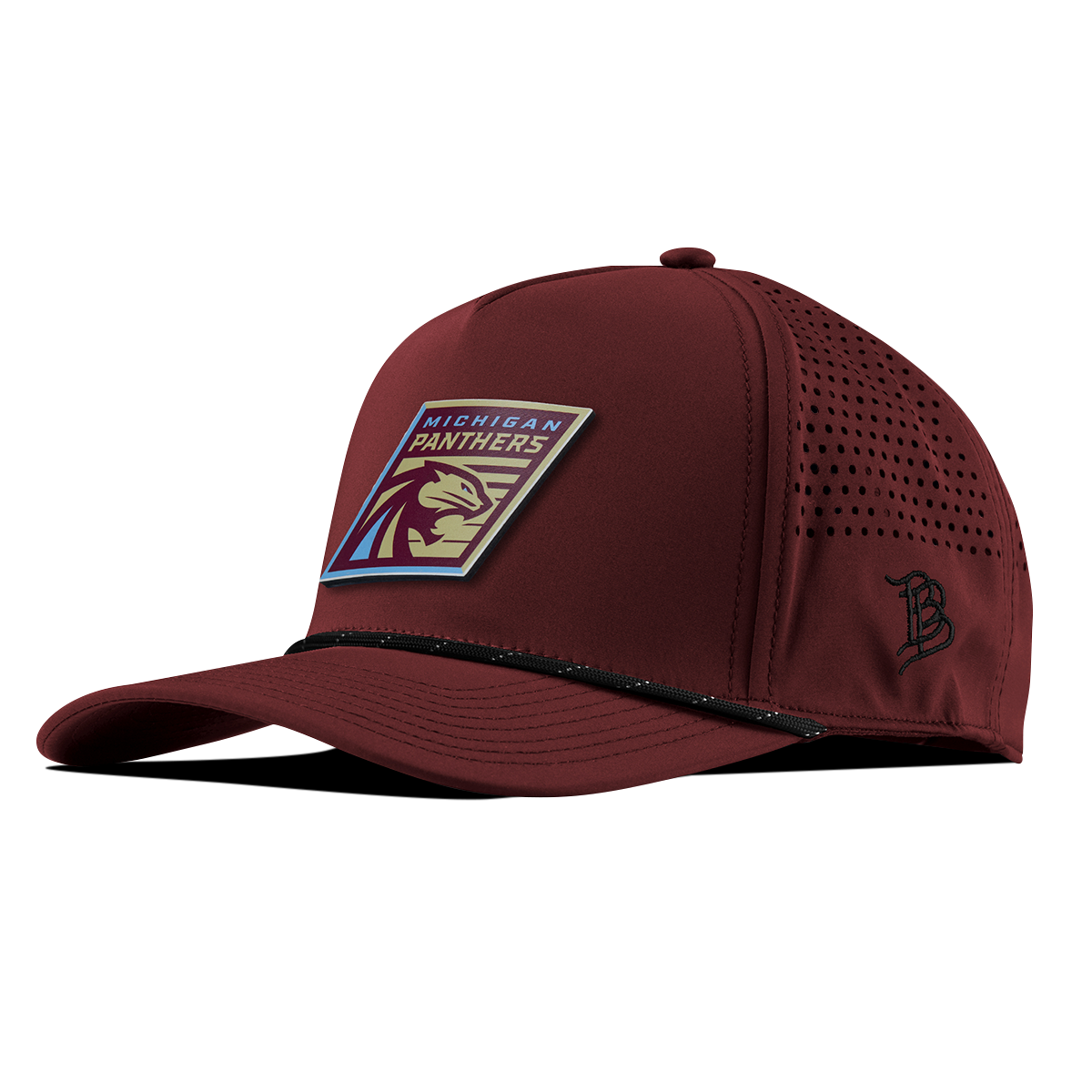 Michigan Panthers Maroon Curved 5 Panel Rope