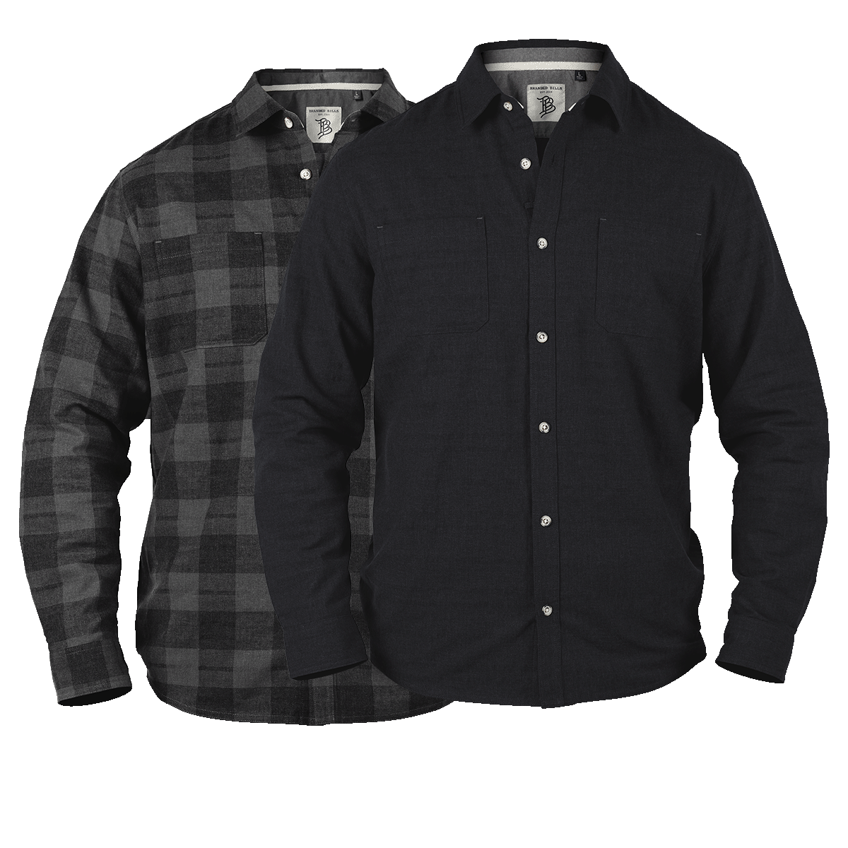 Myca Plaid/Solid Button-Up 2-Pack