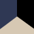 Sand + Black + Navy