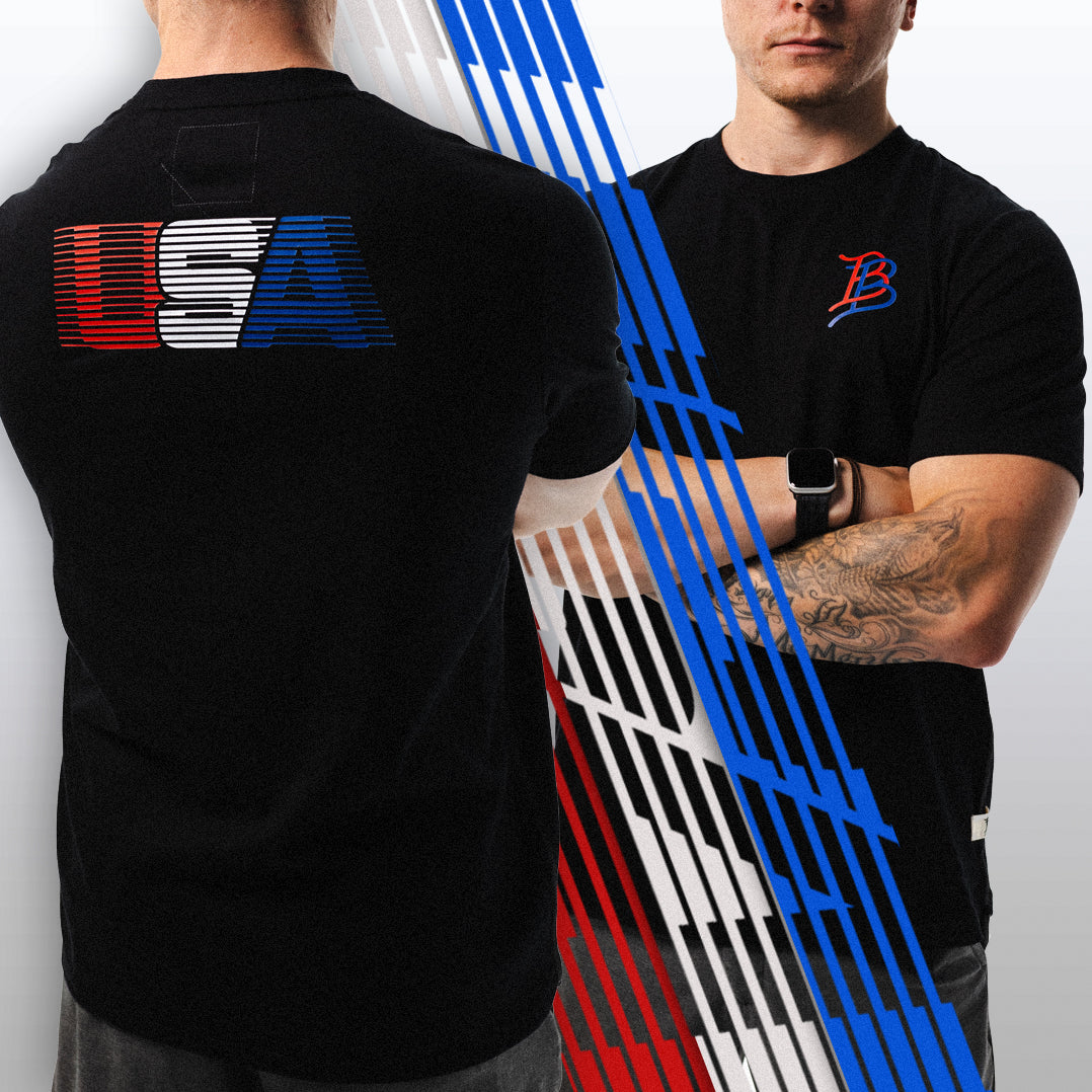 USA T-Shirt on male model