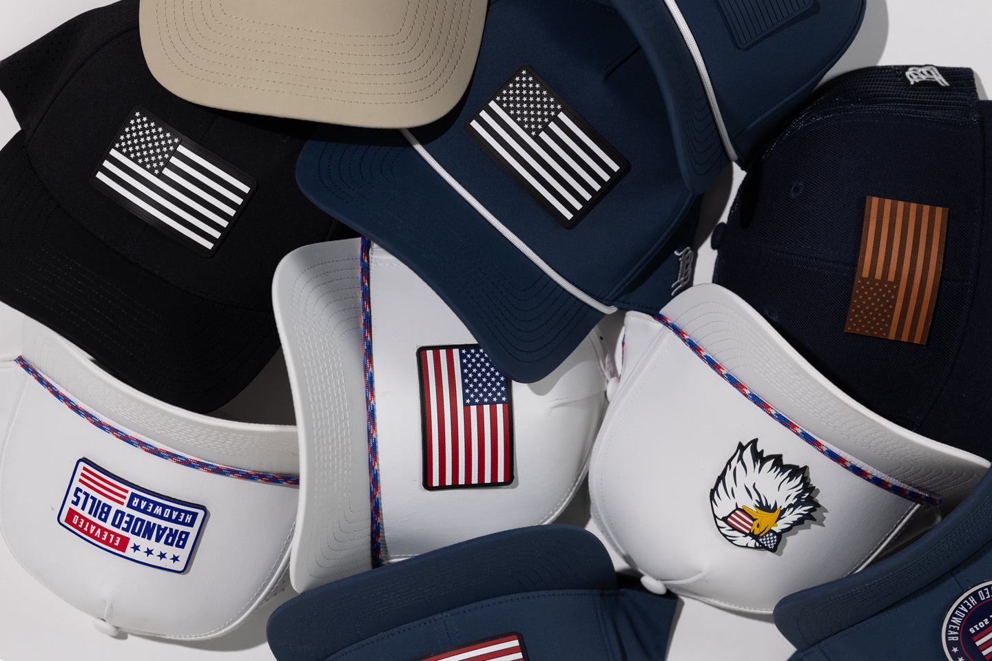 Stack of USA hats