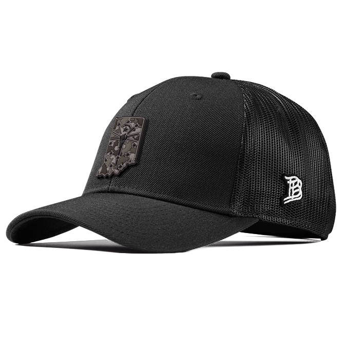 Indiana Camo Curved Trucker