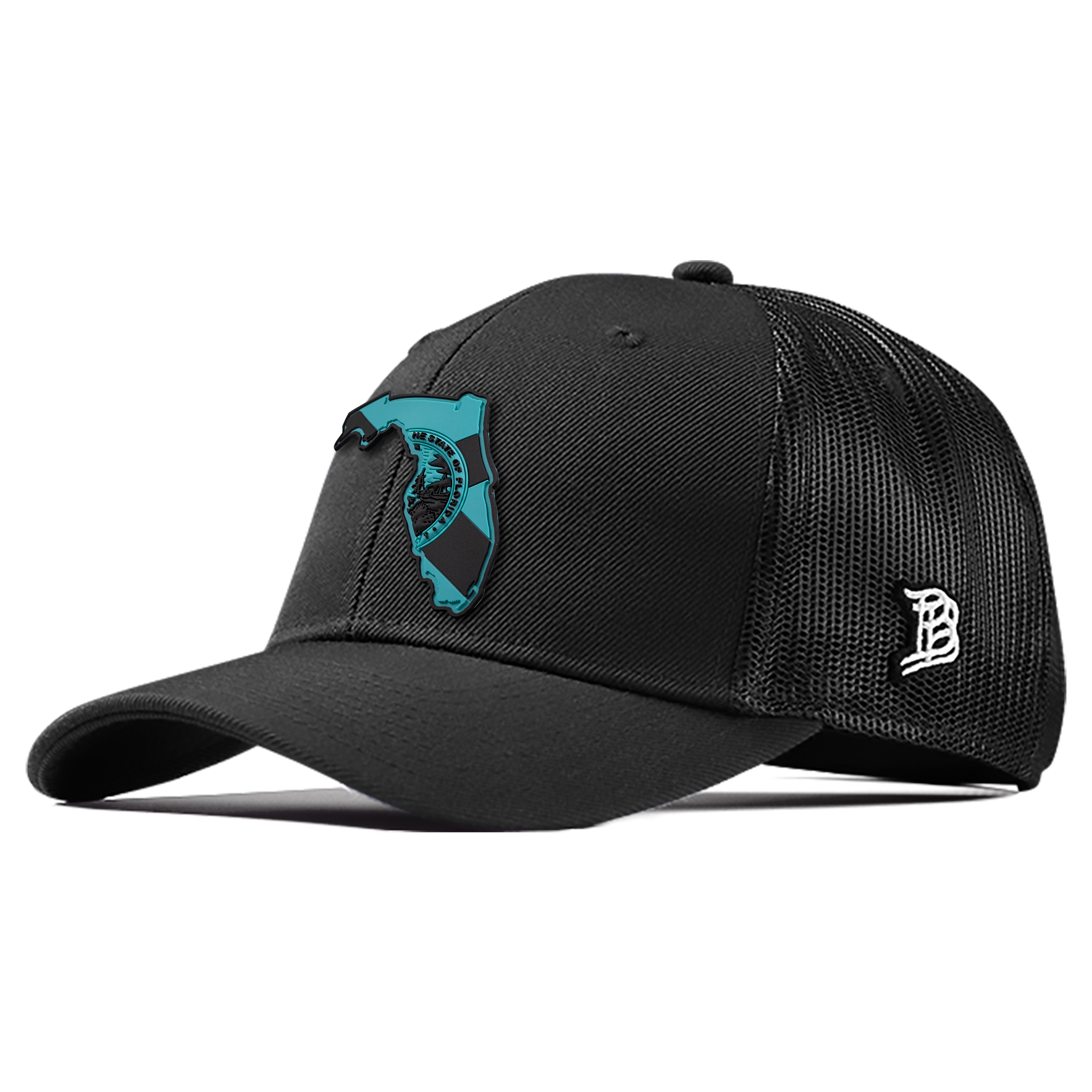 Florida Turquoise Curved Trucker