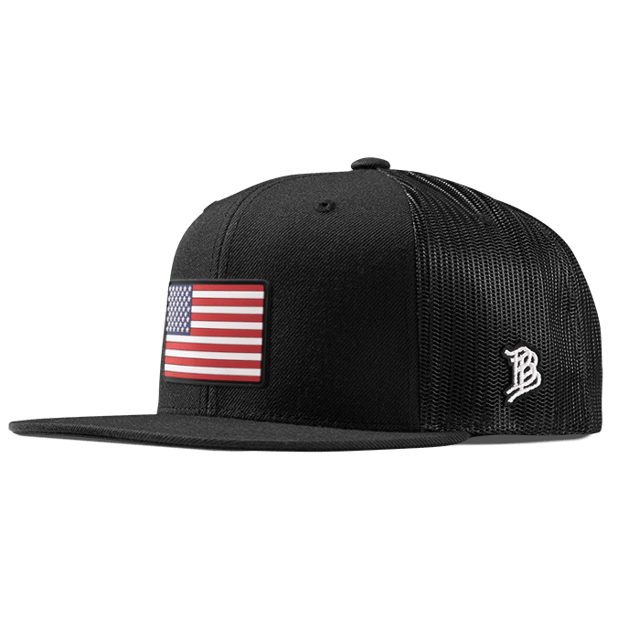 Oversized Old Glory PVC Flat Trucker