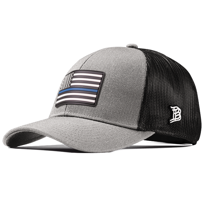 Thin Blue Line PVC Stretch Snapback Trucker