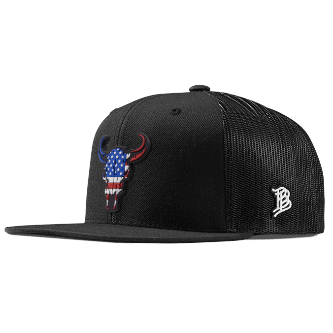 Oversized American Bison PVC Flat Trucker