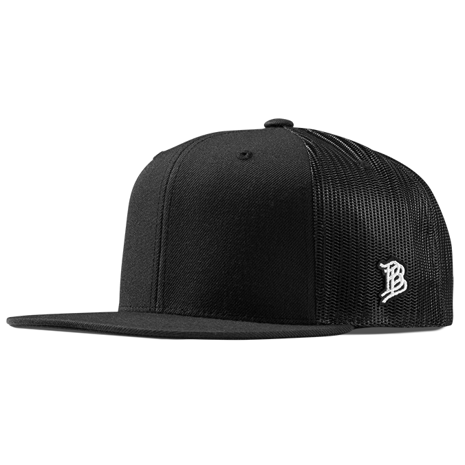 Branded Bills 'The 3 PVC' New Jersey Patch Hat Curved Trucker - One Size  Fits All (Black/Black) at  Men's Clothing store