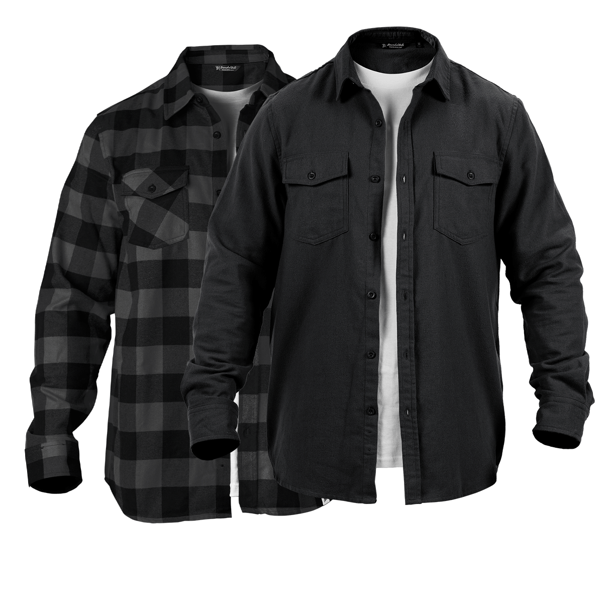 Journeyman Plaid/Solid Flannel 2-Pack