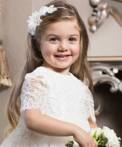 flower girl hair bands