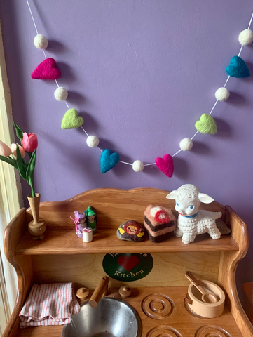 Heart Garland Needle Felting Kit