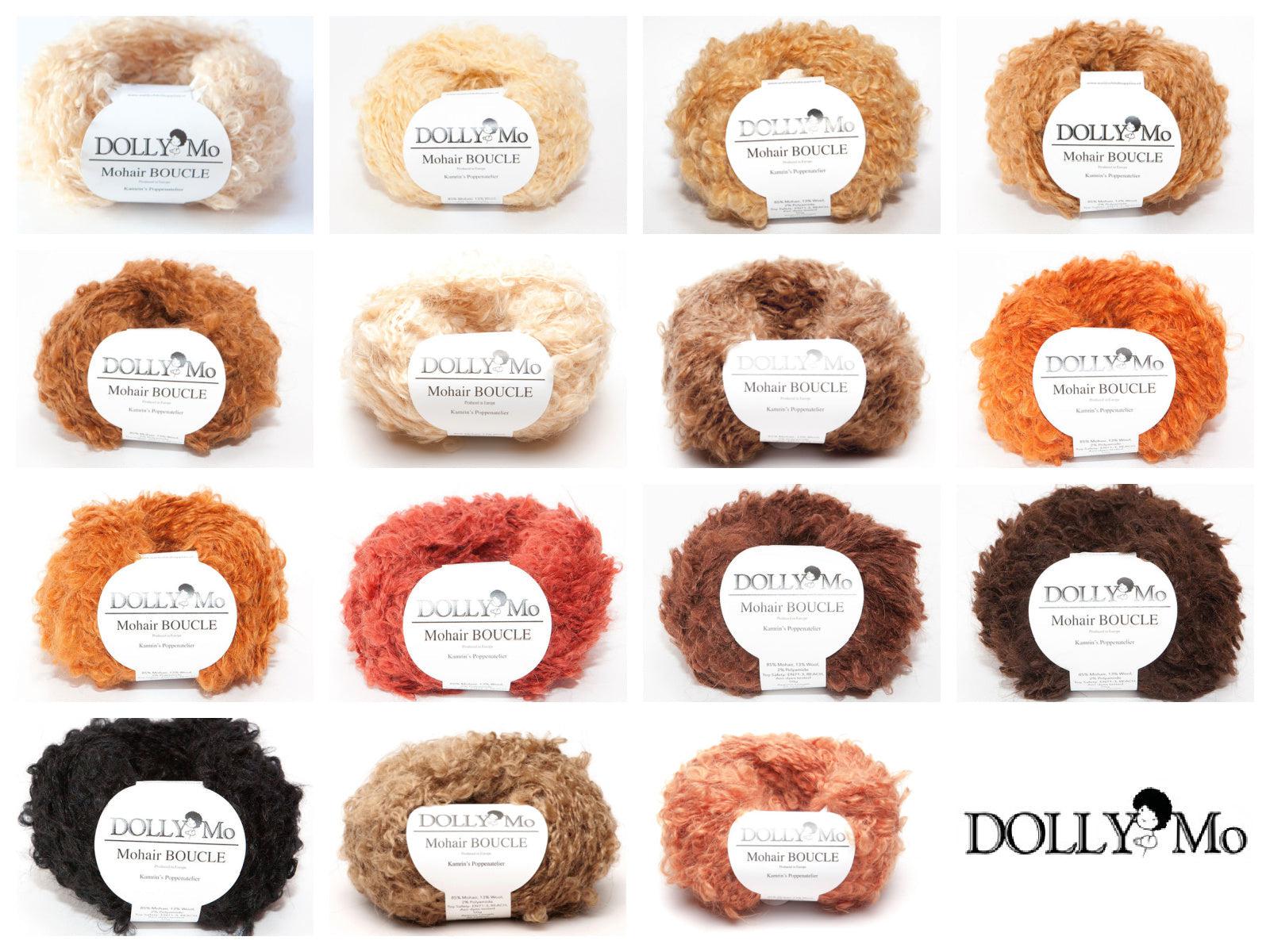 Image of DollyMo Boucle Mohair Doll Hair Yarn